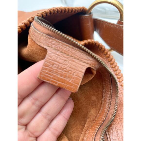 Vintage Gucci Large Horsebit Hobo Light Brown Leather - Picture 7 of 16